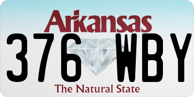 AR license plate 376WBY