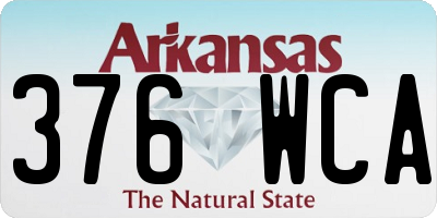 AR license plate 376WCA
