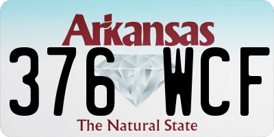 AR license plate 376WCF
