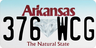 AR license plate 376WCG