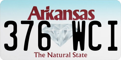 AR license plate 376WCI