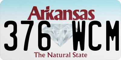 AR license plate 376WCM