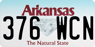 AR license plate 376WCN