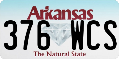 AR license plate 376WCS