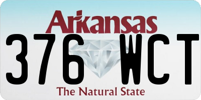 AR license plate 376WCT