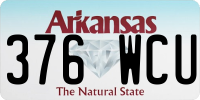 AR license plate 376WCU