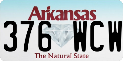 AR license plate 376WCW