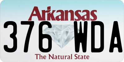 AR license plate 376WDA