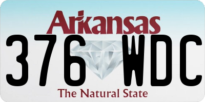 AR license plate 376WDC