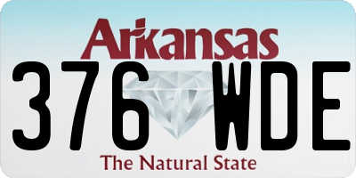 AR license plate 376WDE