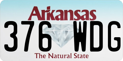 AR license plate 376WDG
