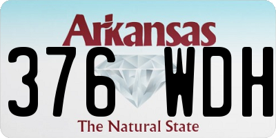 AR license plate 376WDH