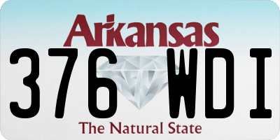 AR license plate 376WDI