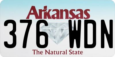 AR license plate 376WDN