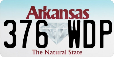 AR license plate 376WDP