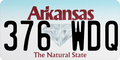 AR license plate 376WDQ