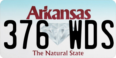 AR license plate 376WDS