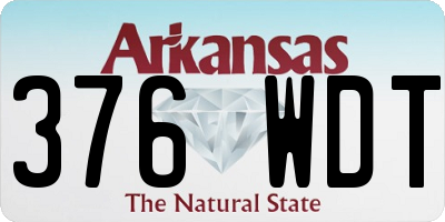 AR license plate 376WDT