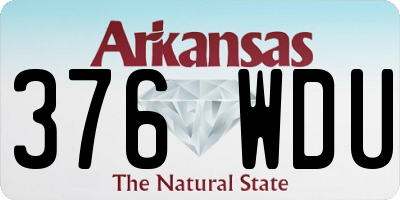 AR license plate 376WDU