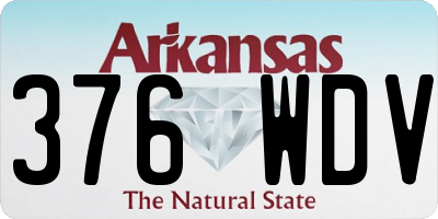 AR license plate 376WDV