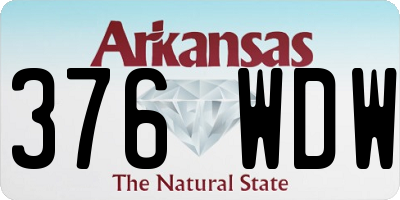 AR license plate 376WDW