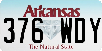 AR license plate 376WDY