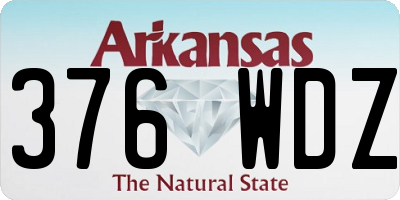 AR license plate 376WDZ
