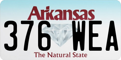 AR license plate 376WEA