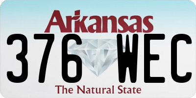AR license plate 376WEC