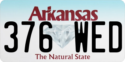 AR license plate 376WED