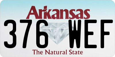 AR license plate 376WEF