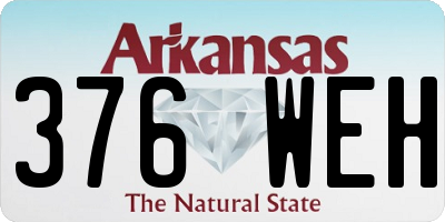 AR license plate 376WEH