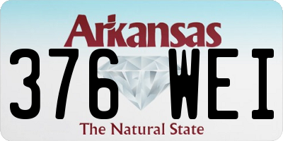 AR license plate 376WEI