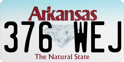 AR license plate 376WEJ