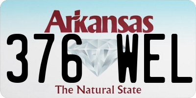 AR license plate 376WEL