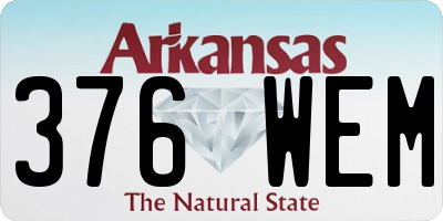 AR license plate 376WEM