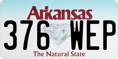 AR license plate 376WEP