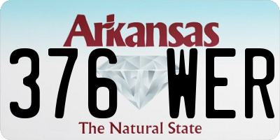 AR license plate 376WER