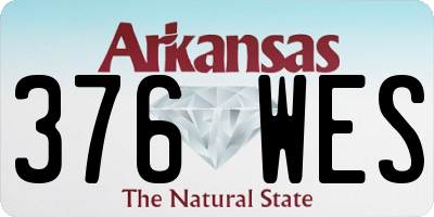 AR license plate 376WES
