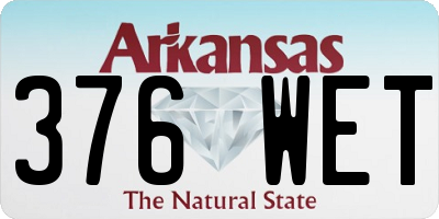AR license plate 376WET