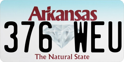 AR license plate 376WEU