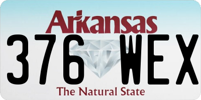 AR license plate 376WEX