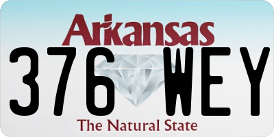 AR license plate 376WEY