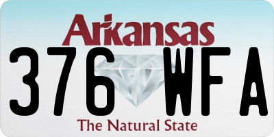 AR license plate 376WFA