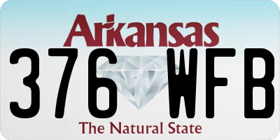 AR license plate 376WFB