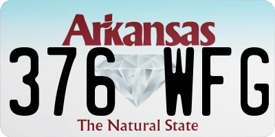AR license plate 376WFG