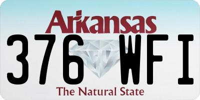 AR license plate 376WFI