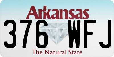 AR license plate 376WFJ