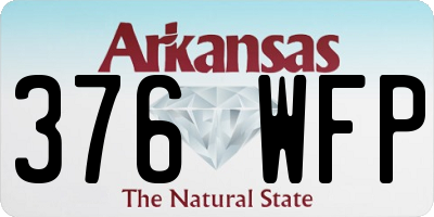 AR license plate 376WFP