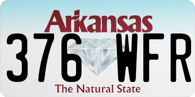 AR license plate 376WFR